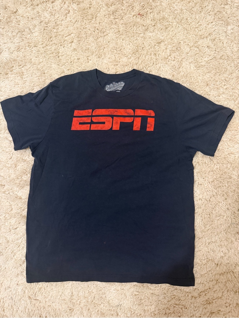Black T-Shirt with Red ESPN Logo